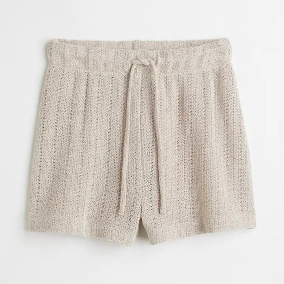 H&M Knit Shorts In A Soft Viscose Blend With Drawstring Elastic At Waist Size M - Picture 4 of 8